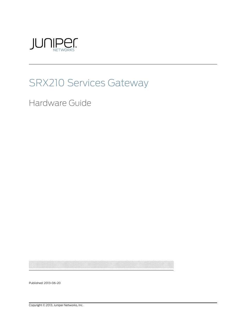 Juniper Networks SRX 210 User Manual | 176 pages