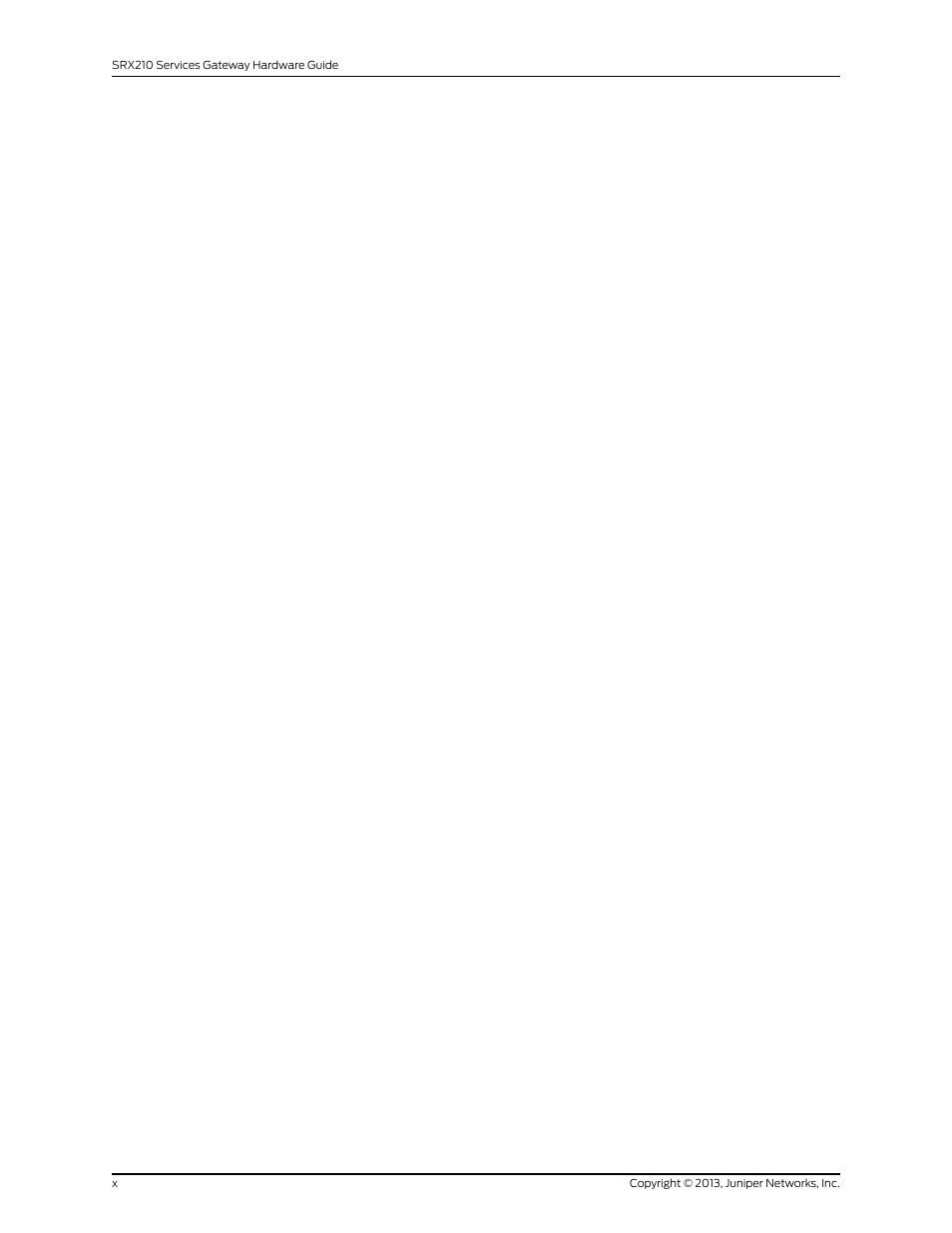 Juniper Networks SRX 210 User Manual | Page 10 / 176