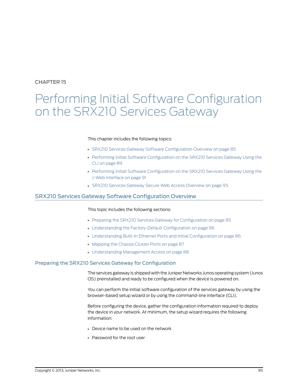 Chapter 15 | Juniper Networks SRX 210 User Manual | Page 101 / 176