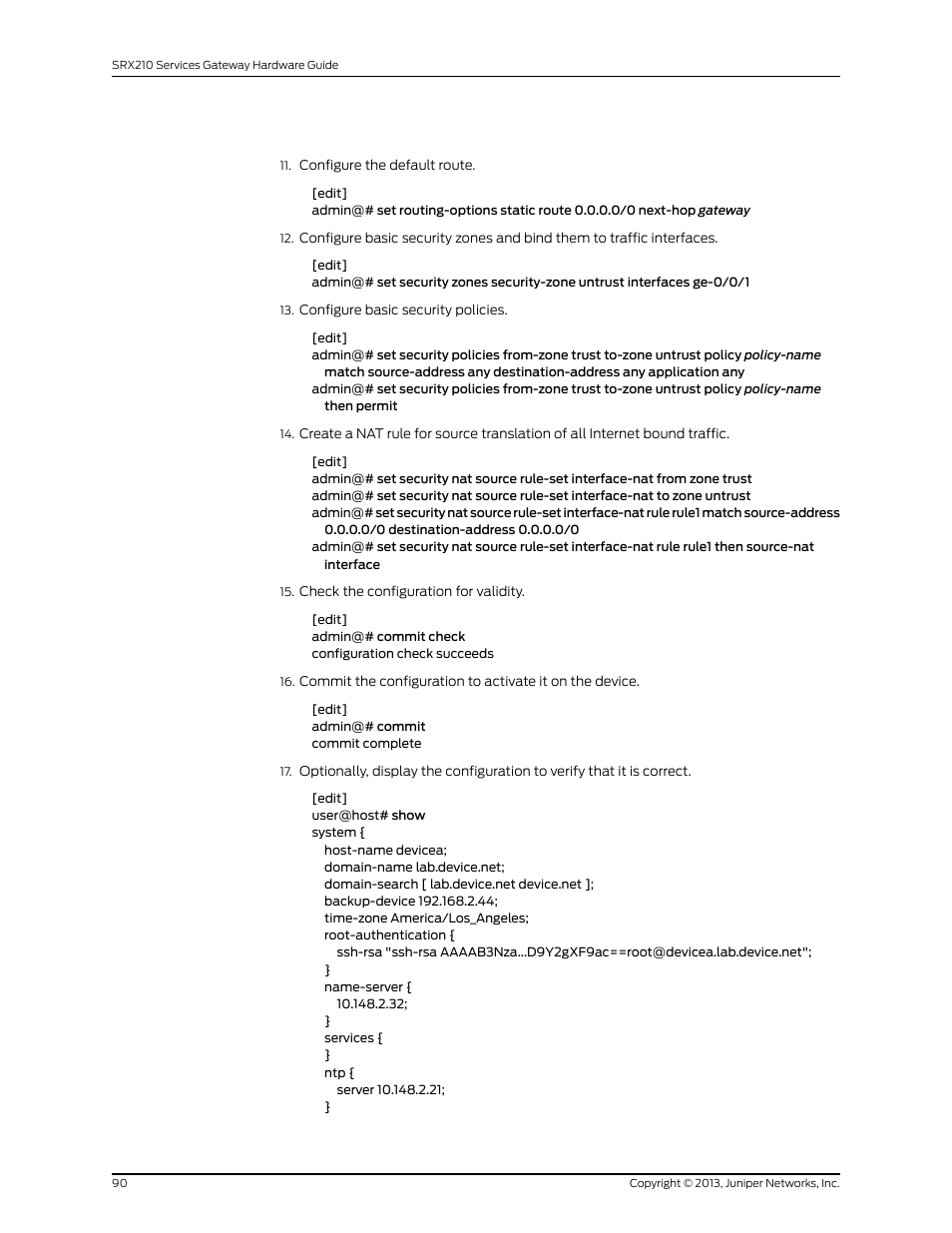 Juniper Networks SRX 210 User Manual | Page 106 / 176