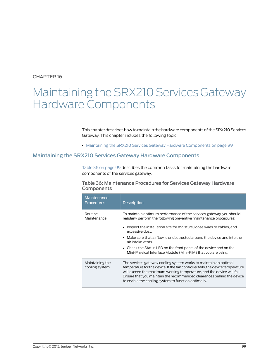 Chapter 16 | Juniper Networks SRX 210 User Manual | Page 115 / 176
