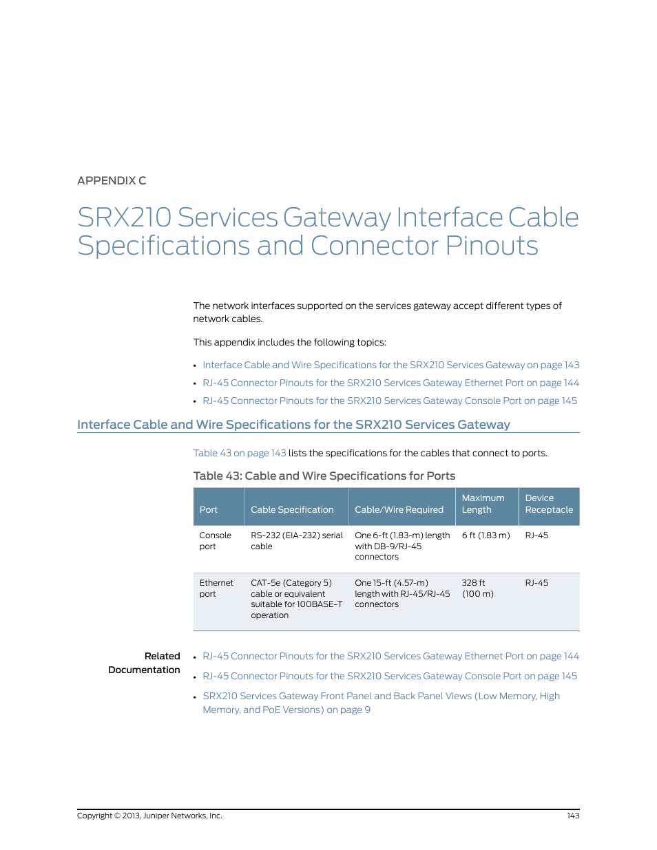 Appendix c | Juniper Networks SRX 210 User Manual | Page 159 / 176