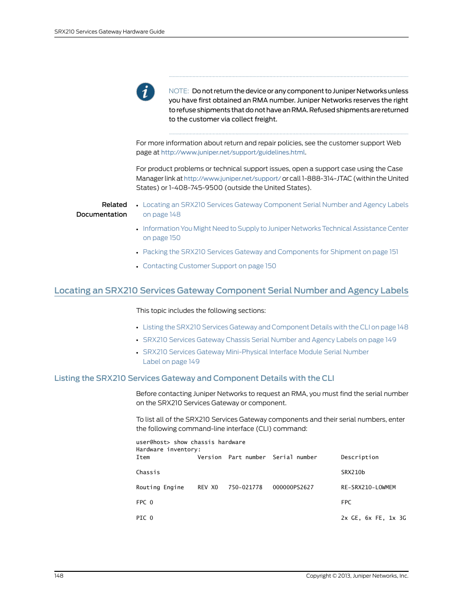 Labels | Juniper Networks SRX 210 User Manual | Page 164 / 176