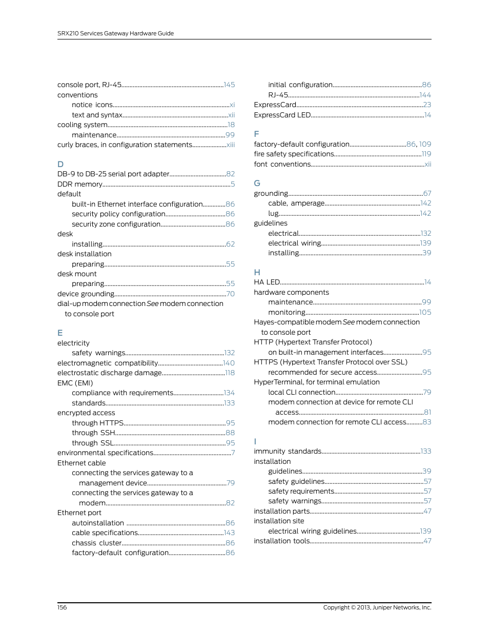 Juniper Networks SRX 210 User Manual | Page 172 / 176