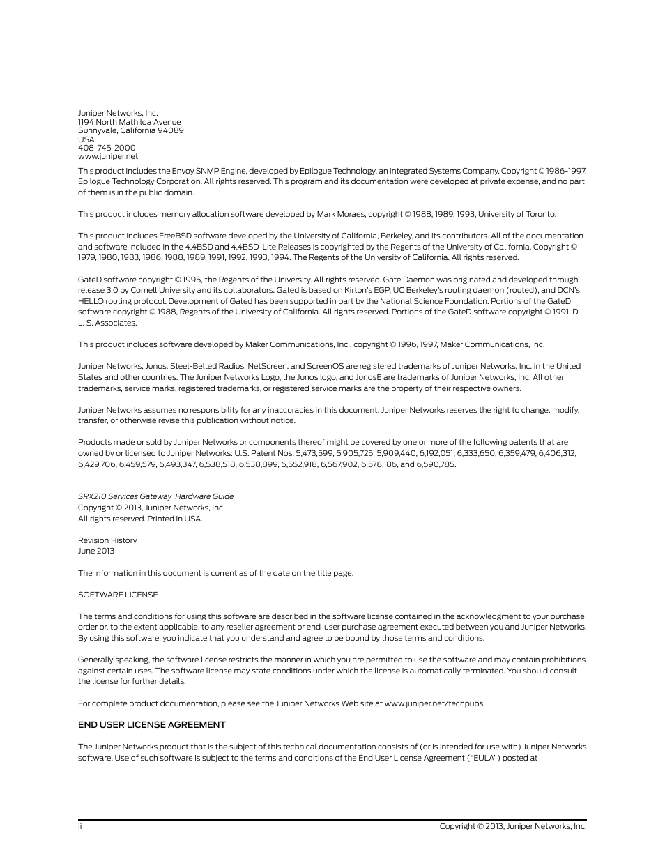 Juniper Networks SRX 210 User Manual | Page 2 / 176