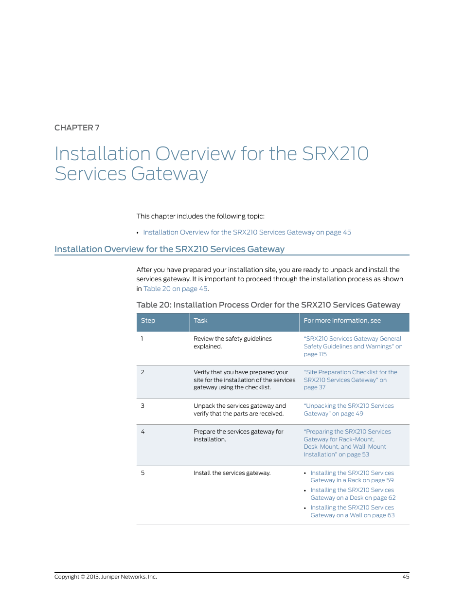 Chapter 7 | Juniper Networks SRX 210 User Manual | Page 61 / 176