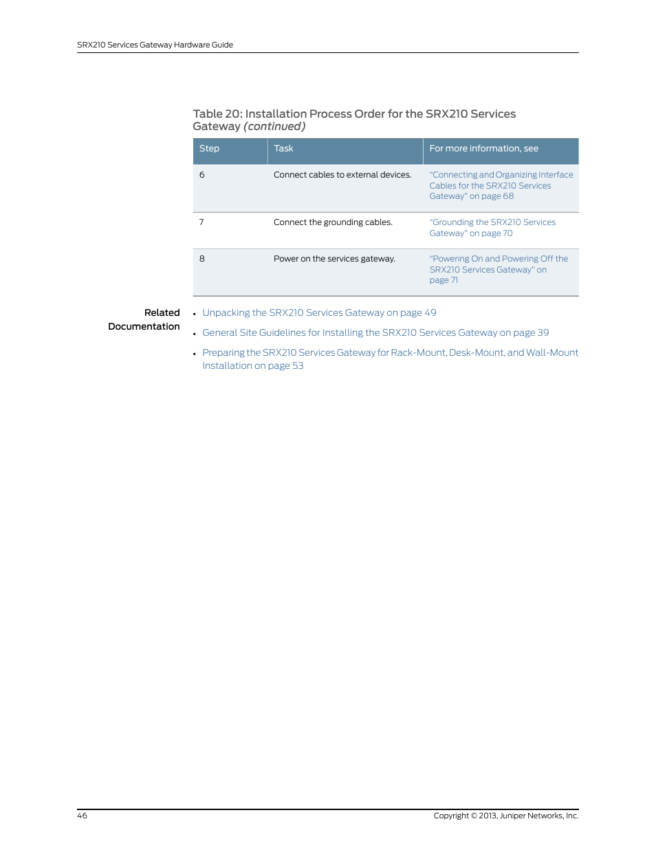 Juniper Networks SRX 210 User Manual | Page 62 / 176