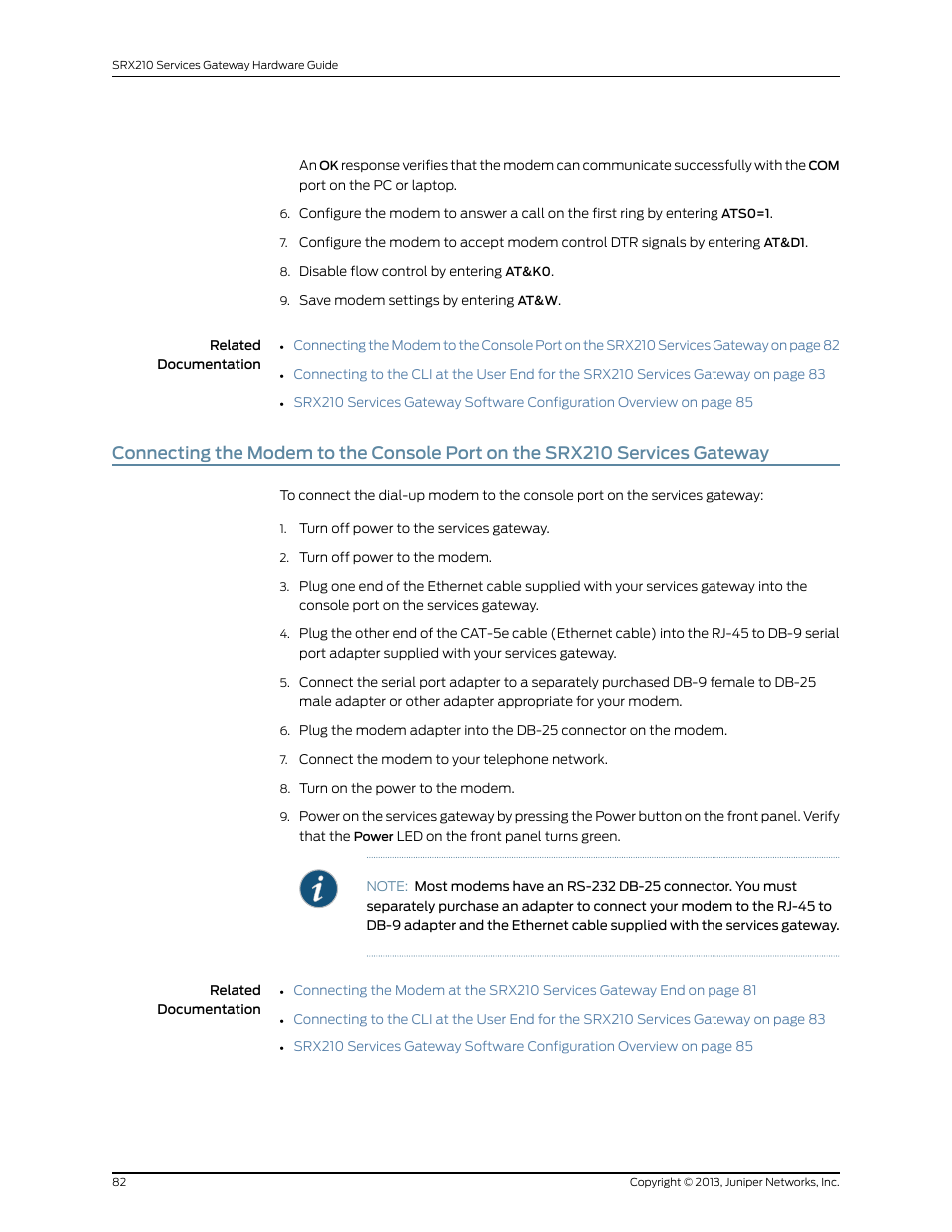 Gateway | Juniper Networks SRX 210 User Manual | Page 98 / 176