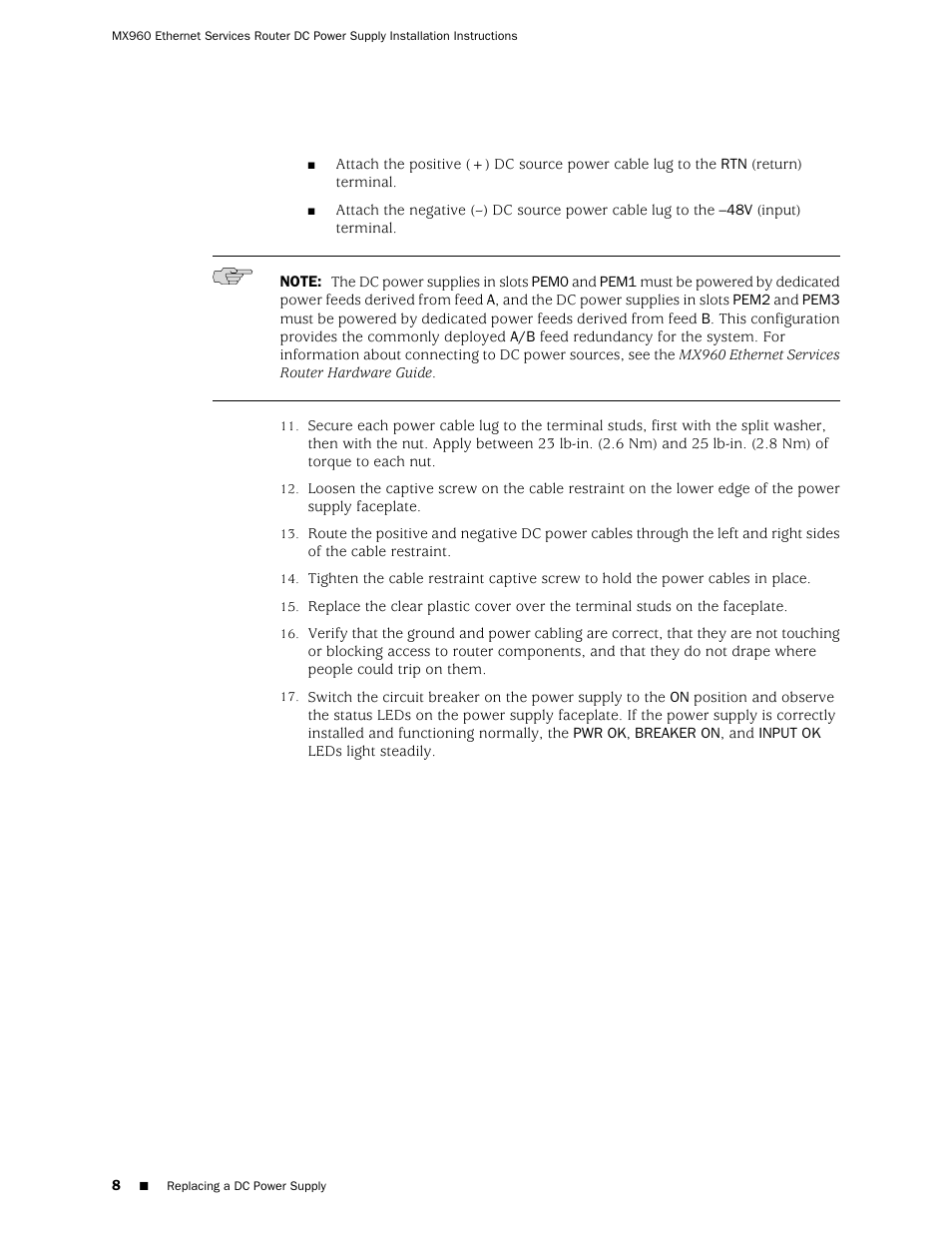 Juniper Networks Juniper MX-series MX960 User Manual | Page 8 / 16