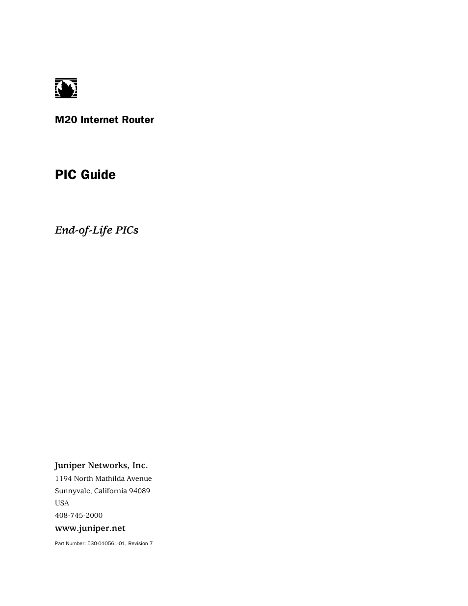 Juniper Networks M20 User Manual | 34 pages