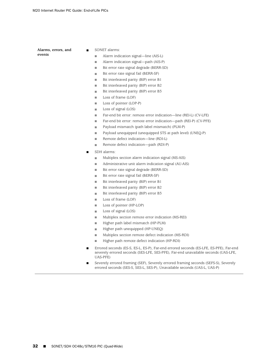 Juniper Networks M20 User Manual | Page 32 / 34