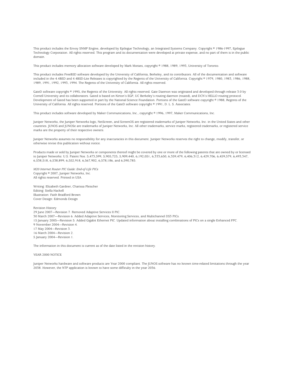 Juniper Networks M20 User Manual | Page 34 / 34
