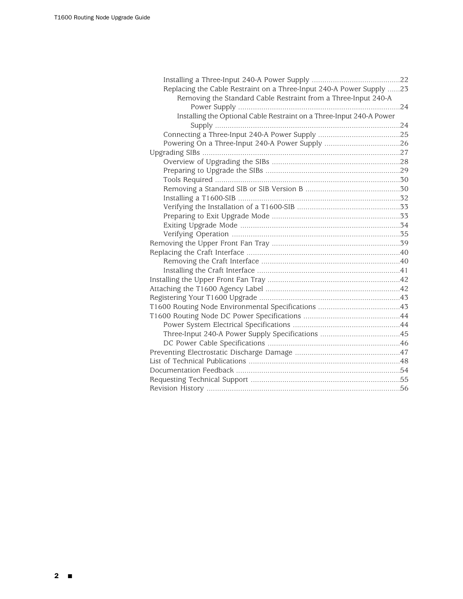 Juniper Networks T1600 User Manual | Page 2 / 56