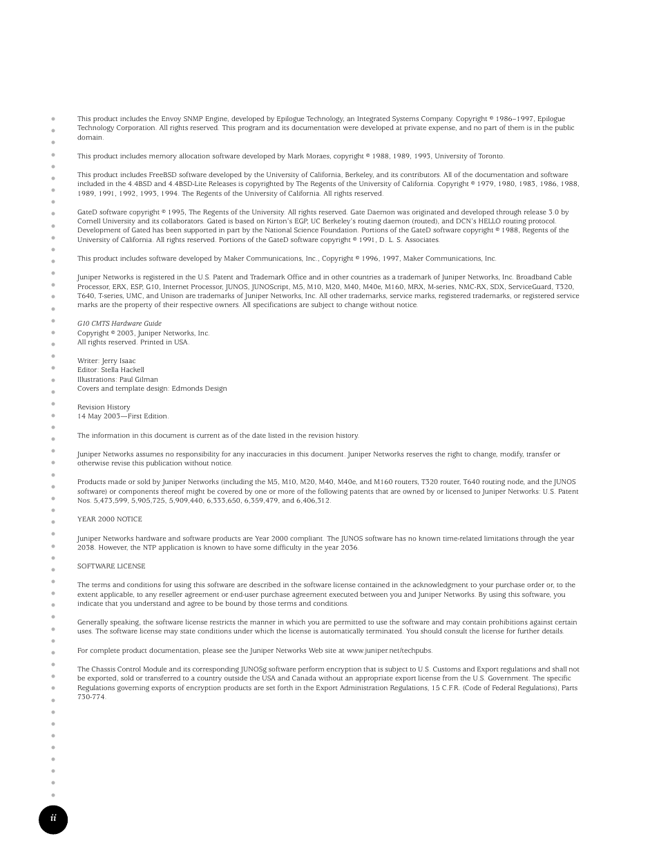 Juniper Networks G10 CMTS User Manual | Page 2 / 210