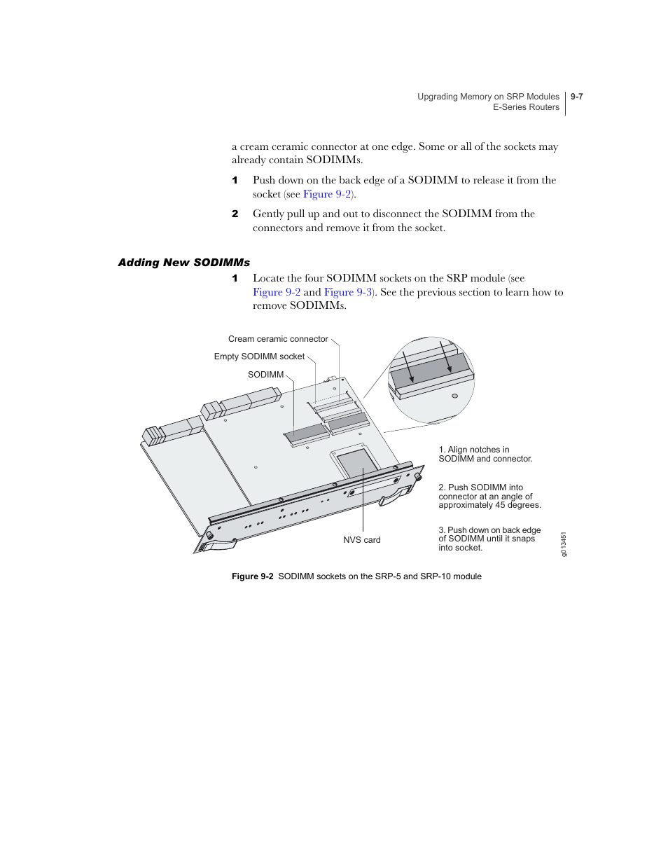 Adding new sodimms, Adding new sodimms -7 | Juniper Networks E-Series User Manual | Page 113 / 242