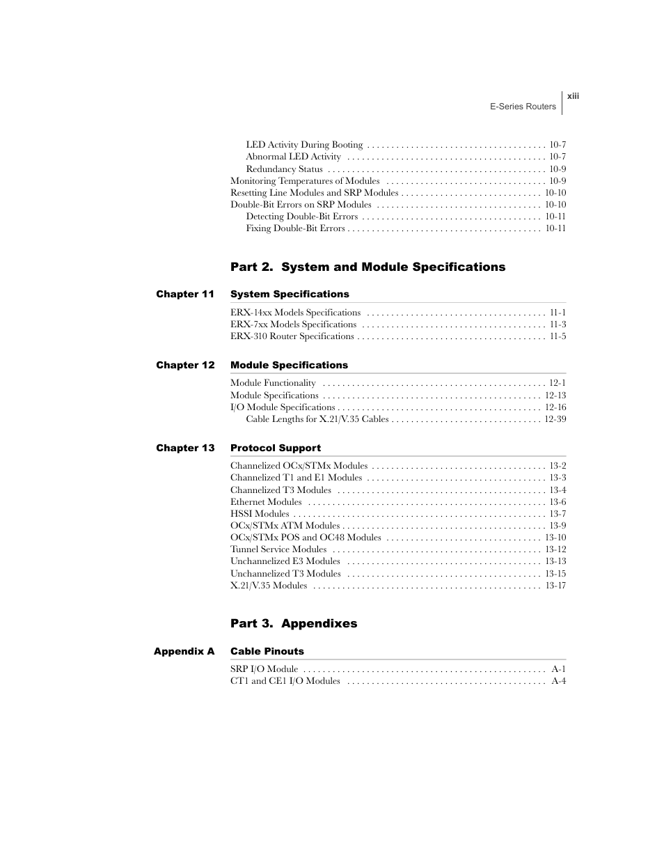 Juniper Networks E-Series User Manual | Page 13 / 242