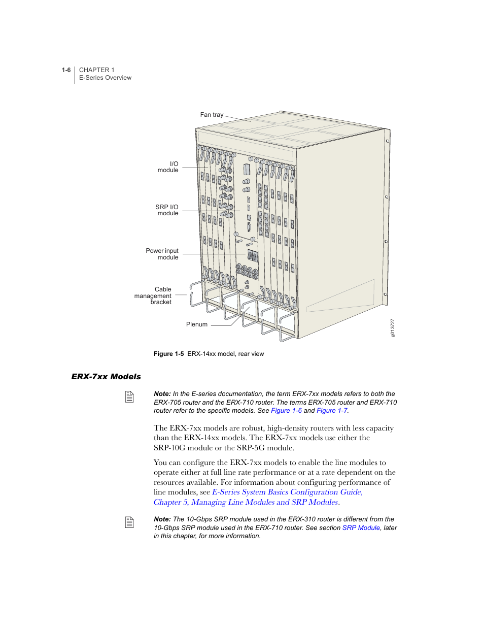 Erx-7xx models, Erx-7xx models -6, Figure 1-5 | Juniper Networks E-Series User Manual | Page 28 / 242