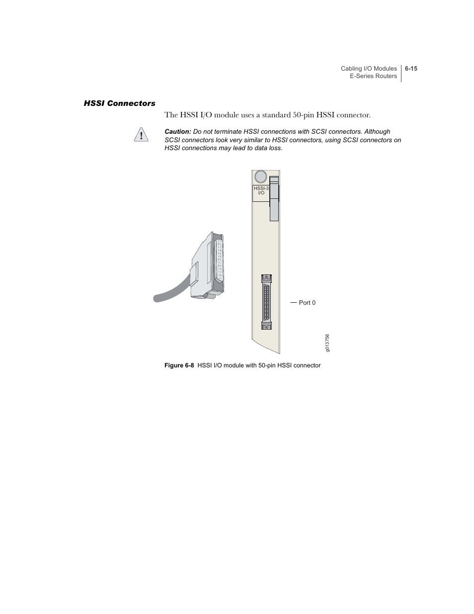 Hssi connectors, Hssi connectors -15 | Juniper Networks E-Series User Manual | Page 91 / 242
