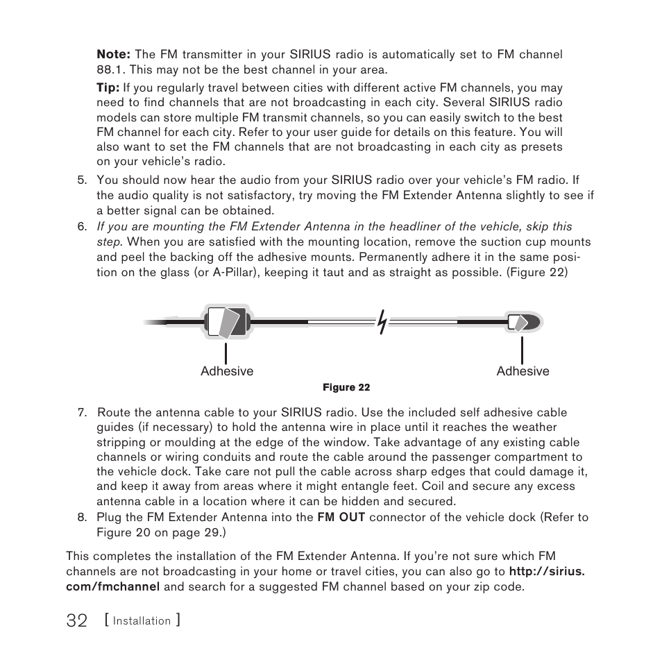 Sirius Satellite Radio Satellite Radio Plug-n-Play AM/FM SV3 User Manual | Page 32 / 64