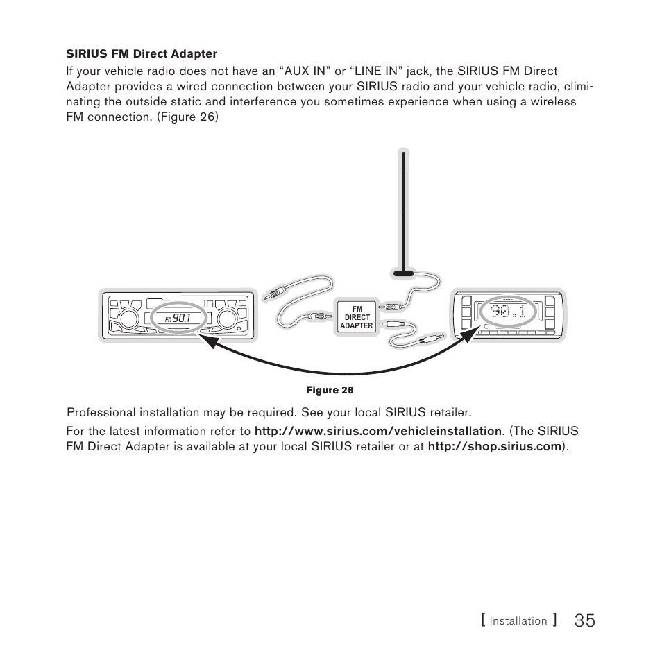 Sirius Satellite Radio Satellite Radio Plug-n-Play AM/FM SV3 User Manual | Page 35 / 64