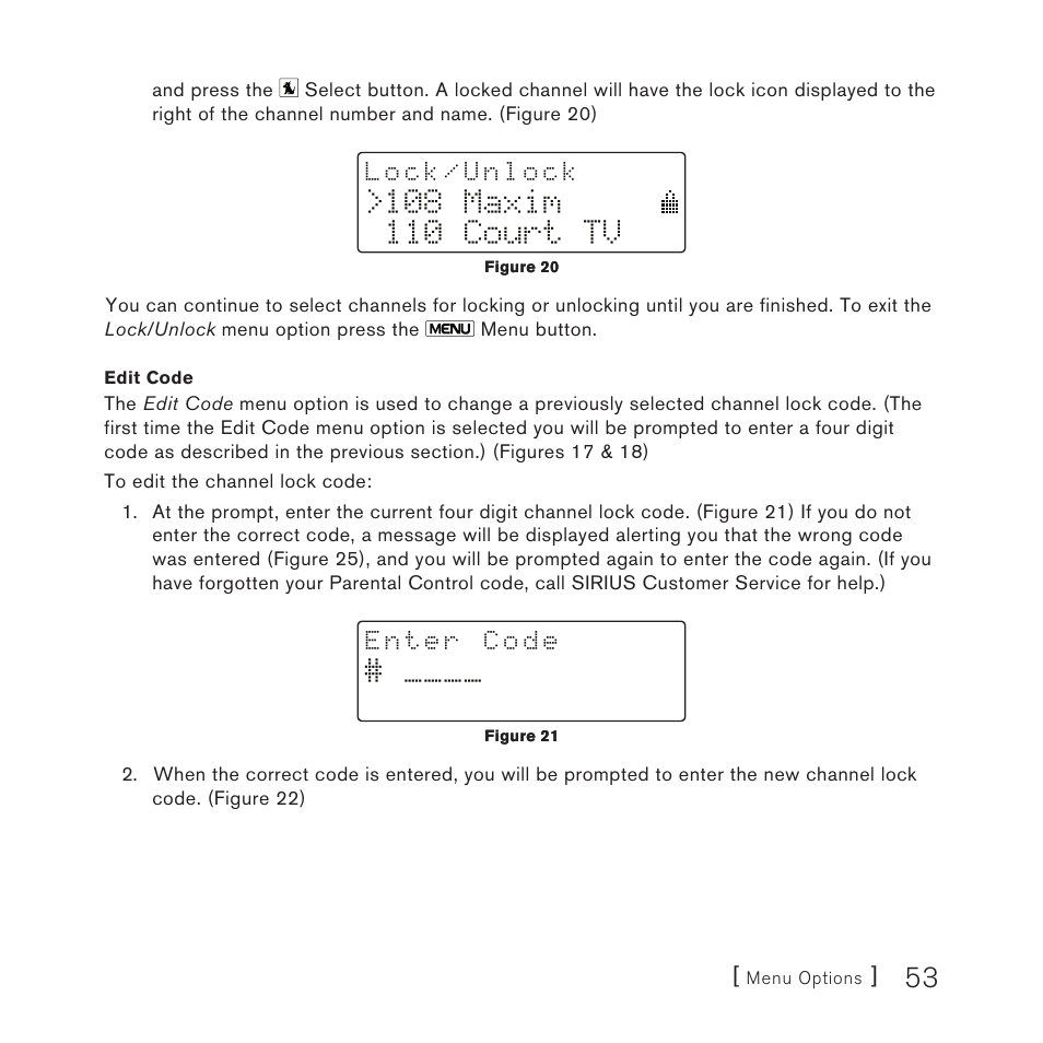 Sirius Satellite Radio Satellite Radio Plug-n-Play AM/FM SV3 User Manual | Page 53 / 64