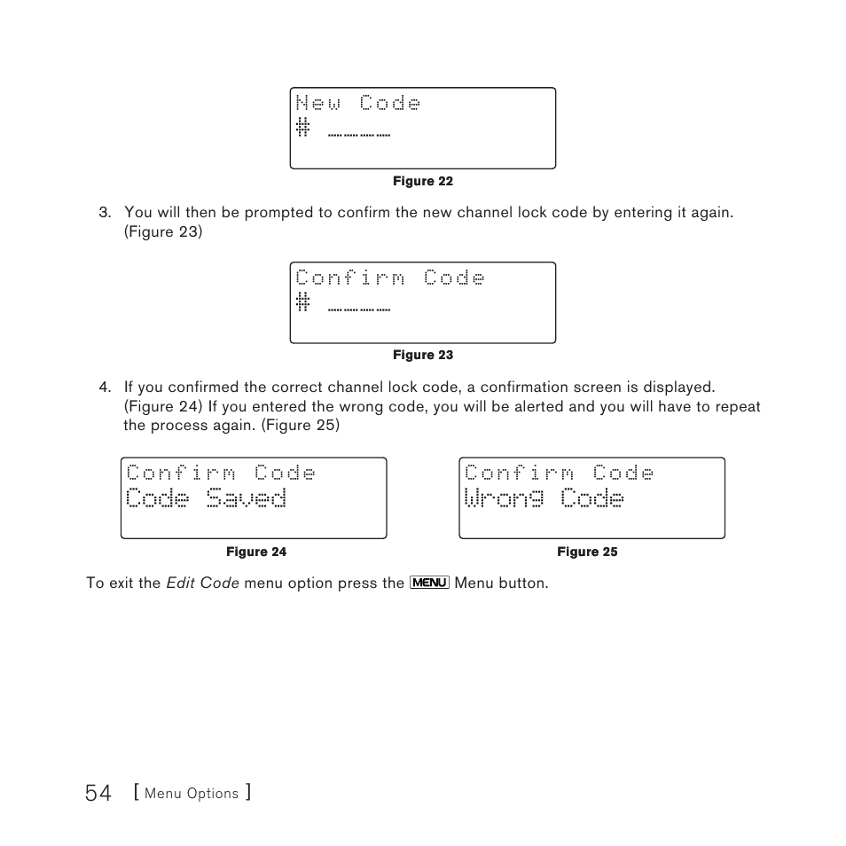 Code saved, Wrong code | Sirius Satellite Radio Satellite Radio Plug-n-Play AM/FM SV3 User Manual | Page 54 / 64