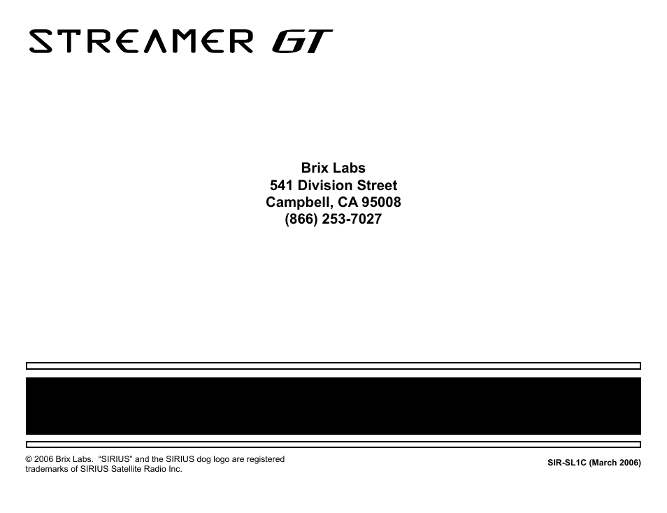 Sirius Satellite Radio SIR-SL1C User Manual | Page 36 / 36