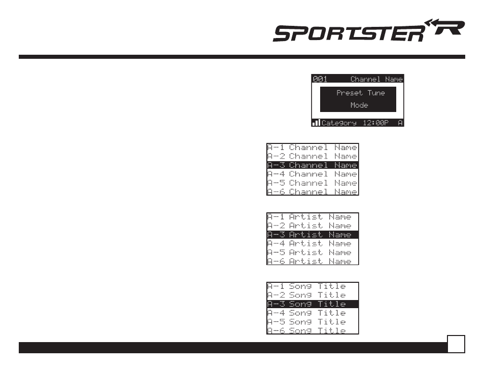 Sirius Satellite Radio SP-R2 User Manual | Page 15 / 46