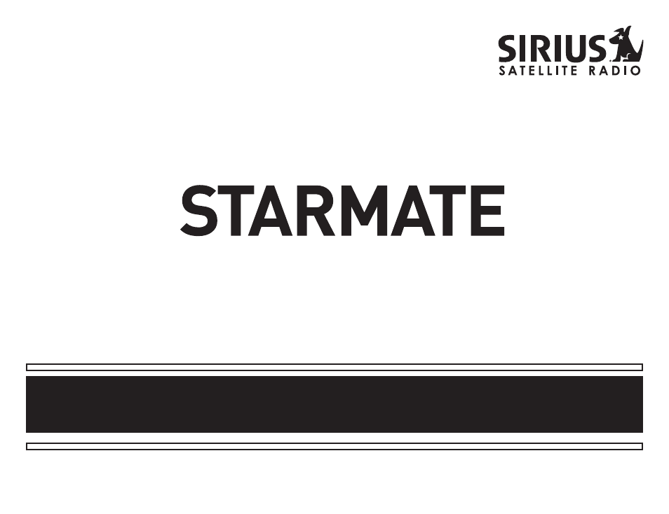 Sirius Satellite Radio STH1 User Manual | 8 pages