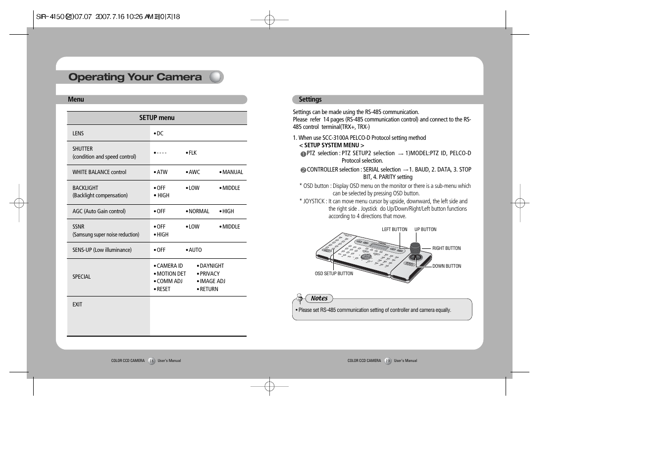 Operating your camera | Sirius Satellite Radio SIR-4150 User Manual | Page 10 / 20