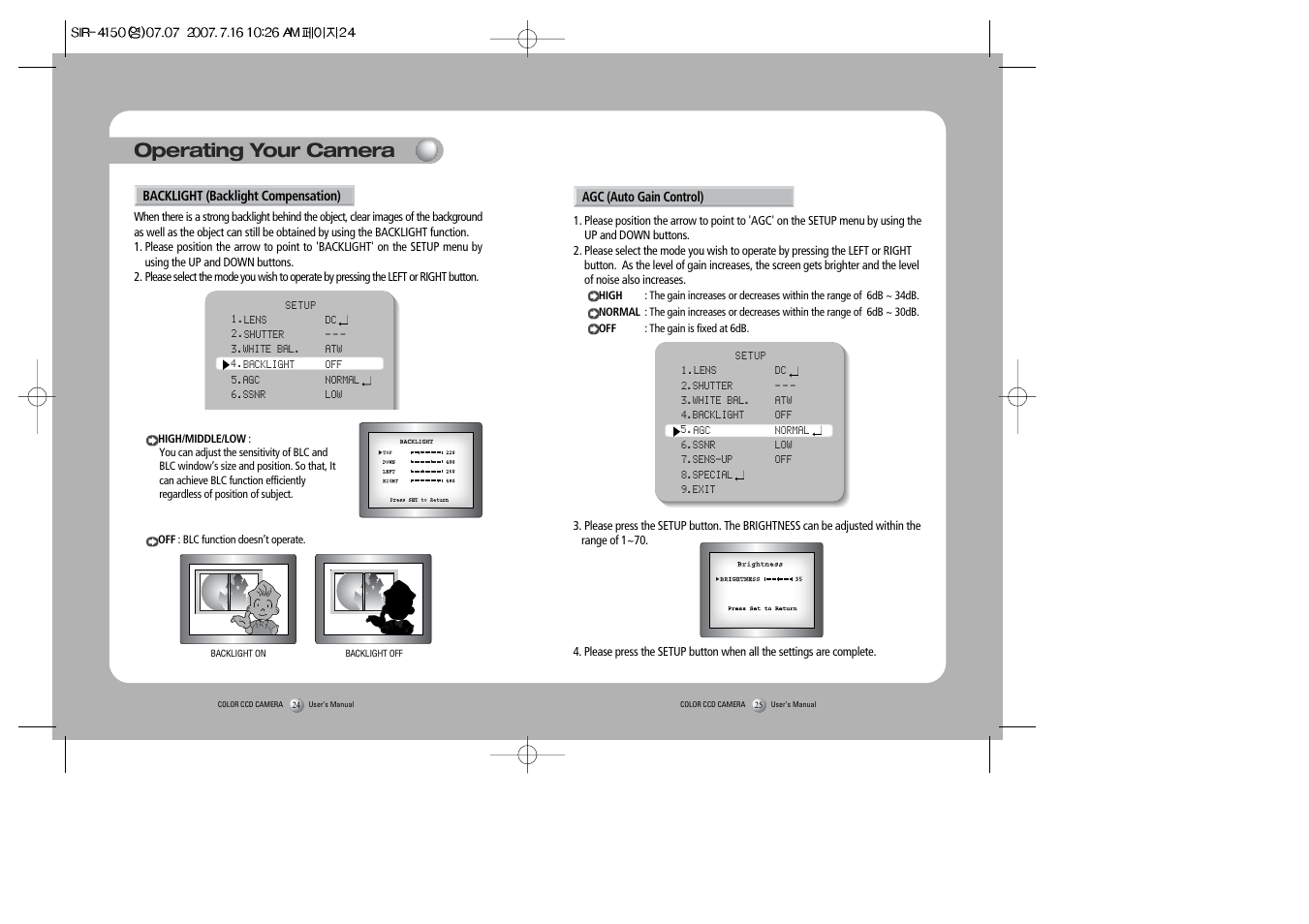 Operating your camera | Sirius Satellite Radio SIR-4150 User Manual | Page 13 / 20