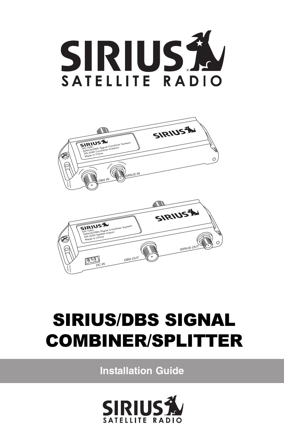 Sirius Satellite Radio SR-100C User Manual | 12 pages