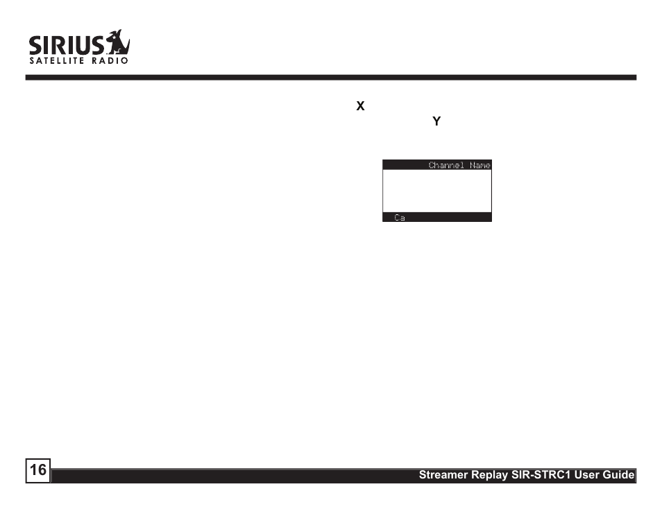 Sirius Satellite Radio STREAMER SIR-STRC1 User Manual | Page 16 / 46