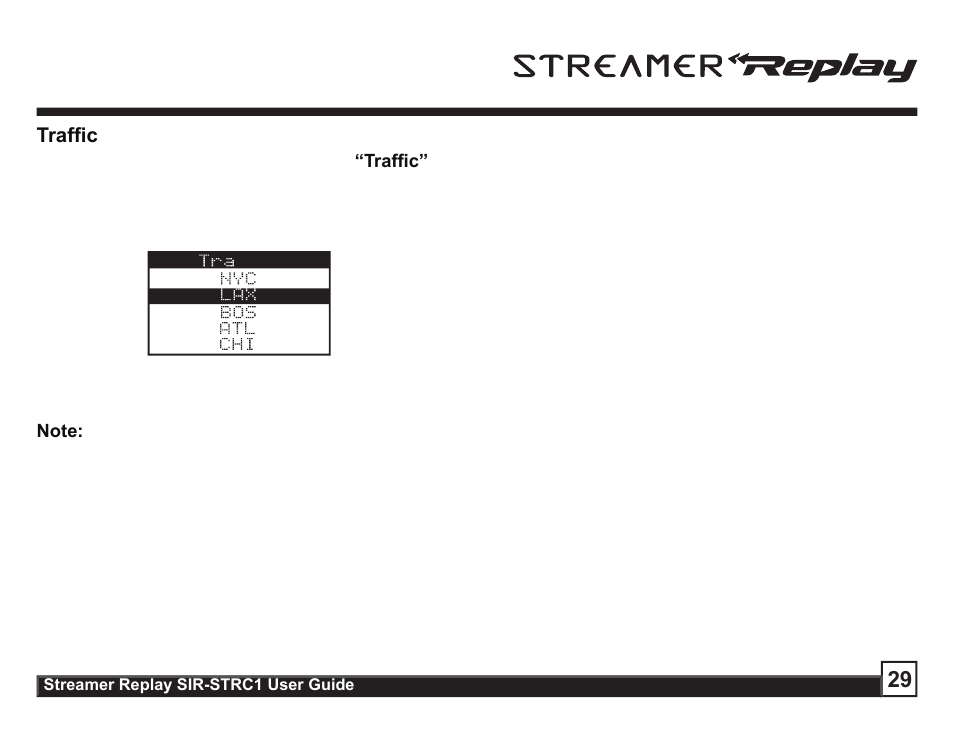 Sirius Satellite Radio STREAMER SIR-STRC1 User Manual | Page 29 / 46