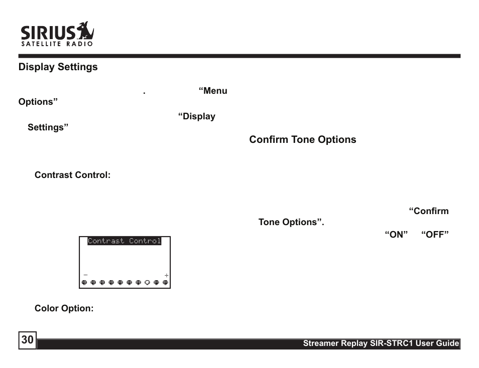 Sirius Satellite Radio STREAMER SIR-STRC1 User Manual | Page 30 / 46