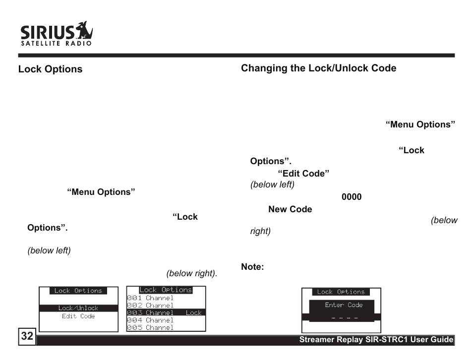 Sirius Satellite Radio STREAMER SIR-STRC1 User Manual | Page 32 / 46