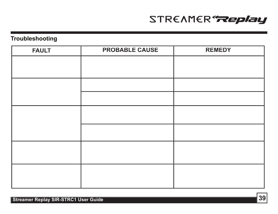 Sirius Satellite Radio STREAMER SIR-STRC1 User Manual | Page 39 / 46