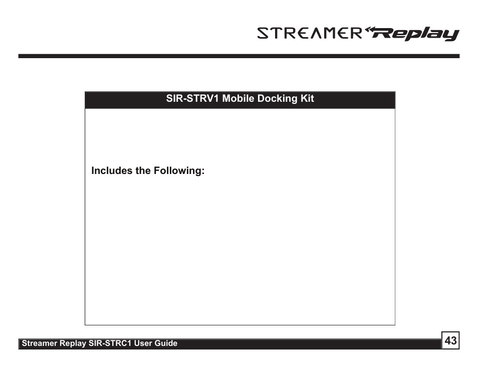 Sirius Satellite Radio STREAMER SIR-STRC1 User Manual | Page 43 / 46
