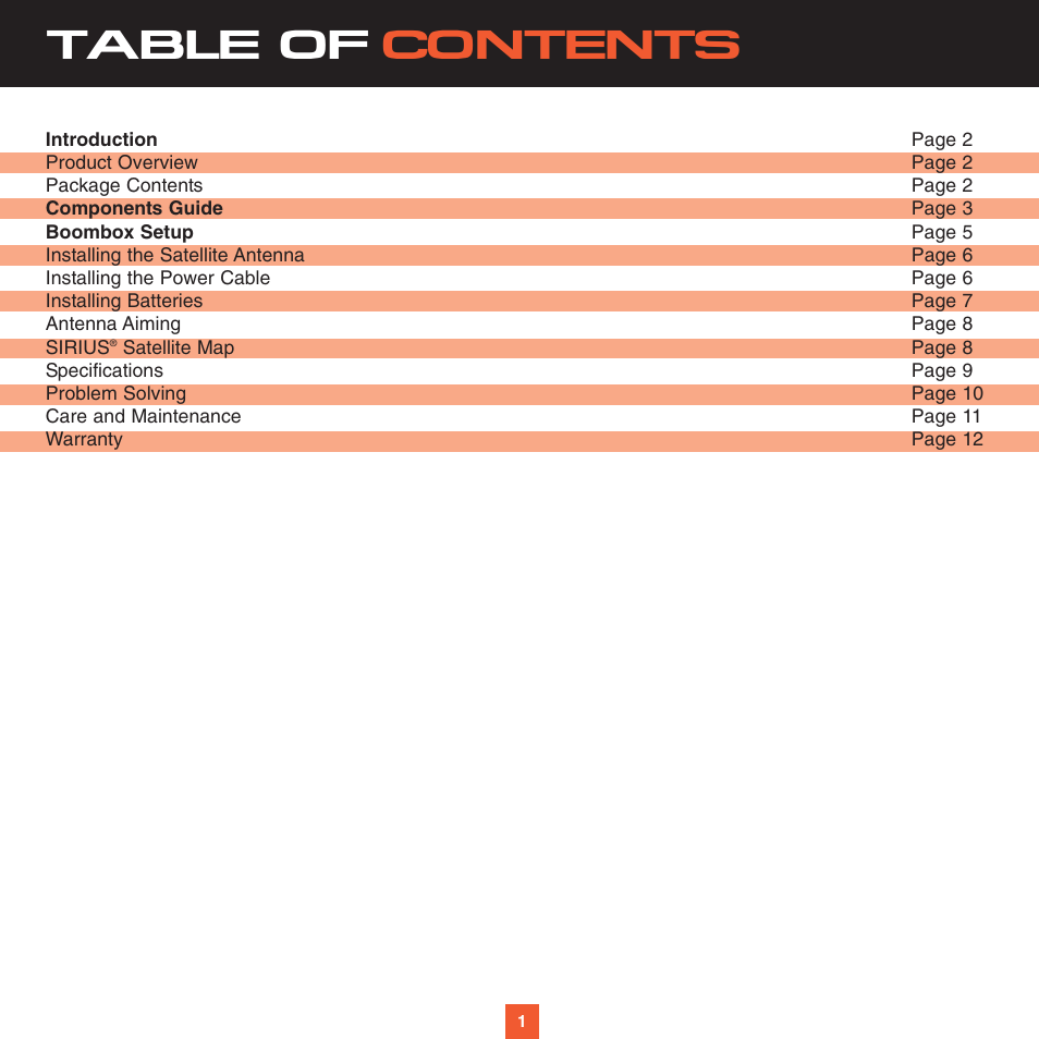 Sirius Satellite Radio XS025 User Manual | Page 6 / 20