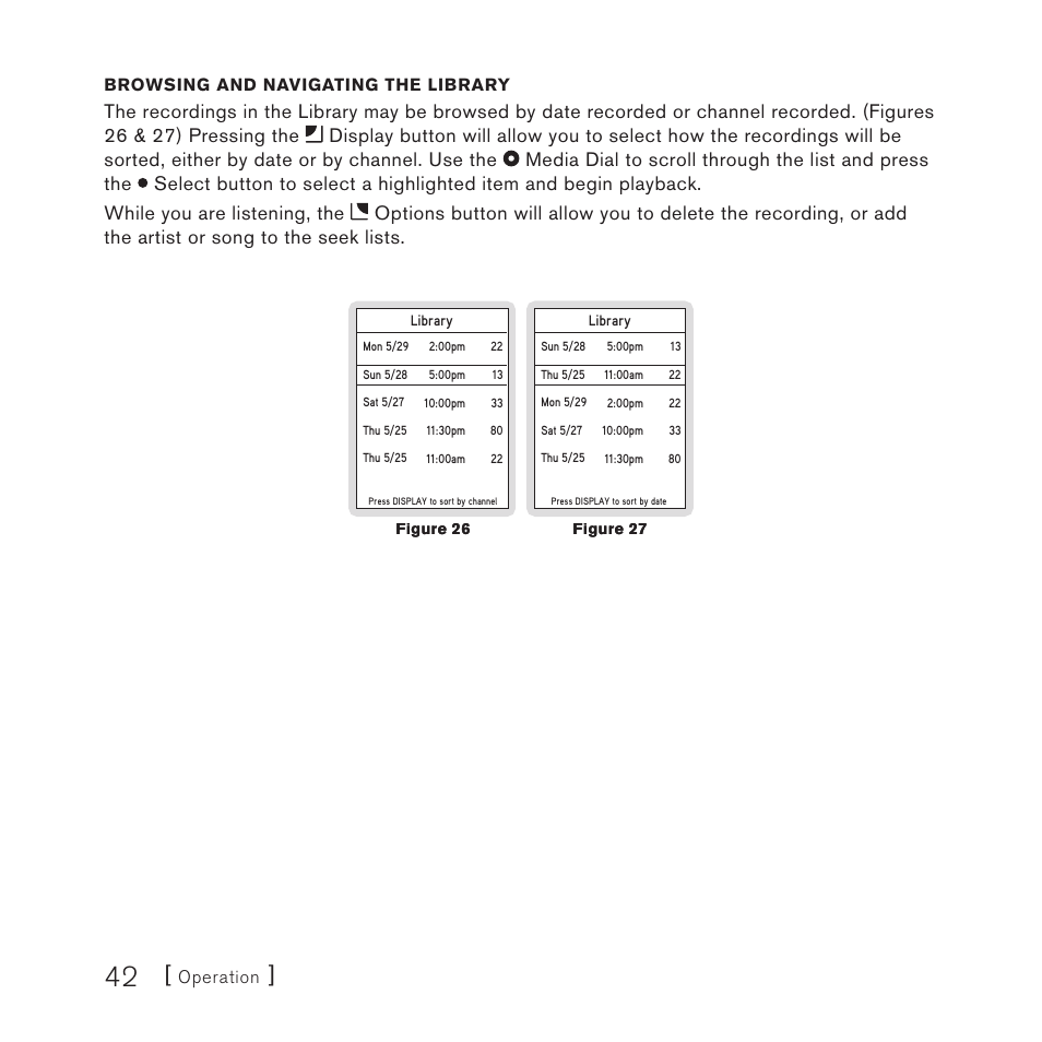 Operation | Sirius Satellite Radio 10 User Manual | Page 44 / 94