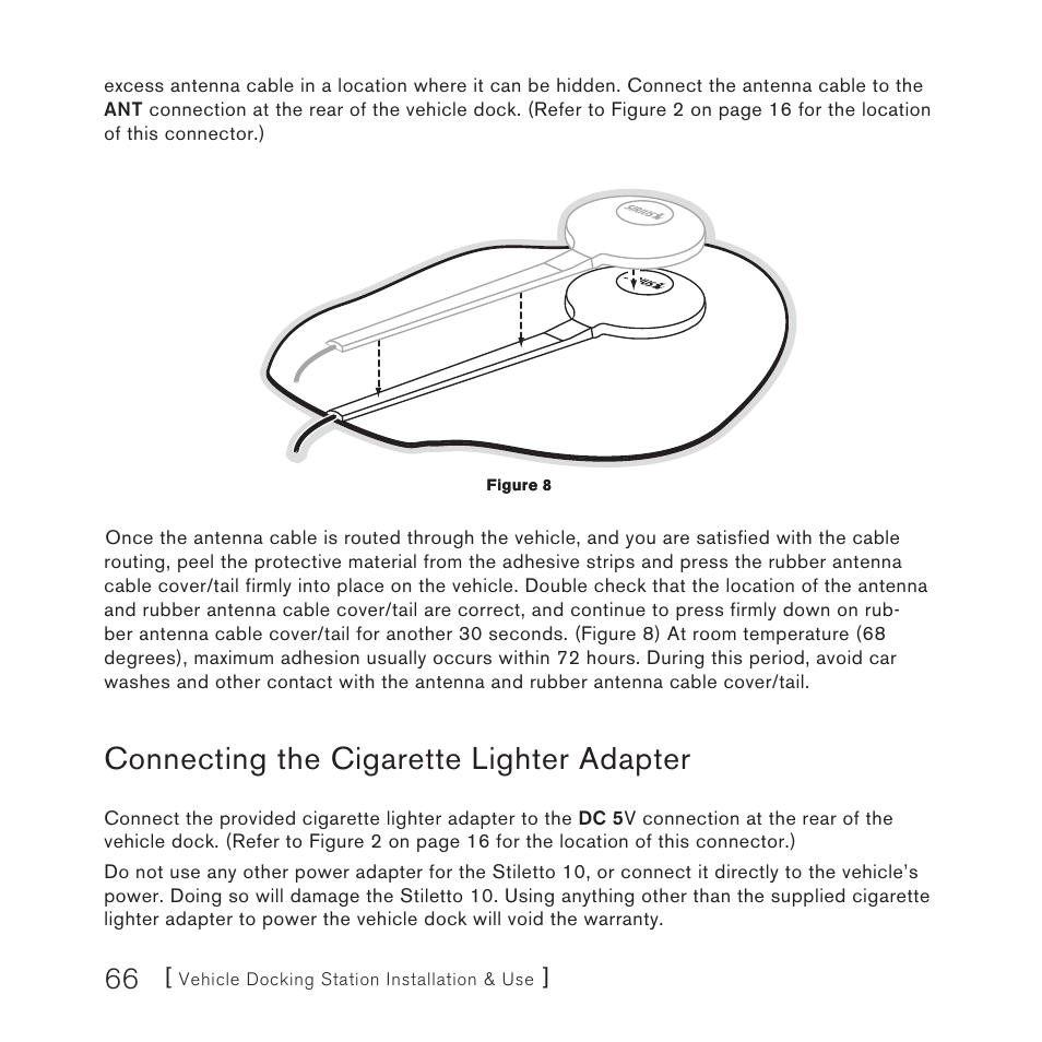 Connecting the cigarette lighter adapter | Sirius Satellite Radio 10 User Manual | Page 68 / 94