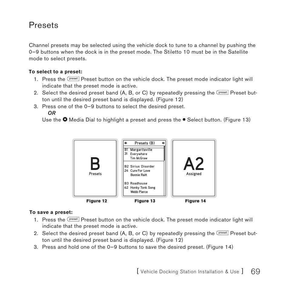 Presets | Sirius Satellite Radio 10 User Manual | Page 71 / 94