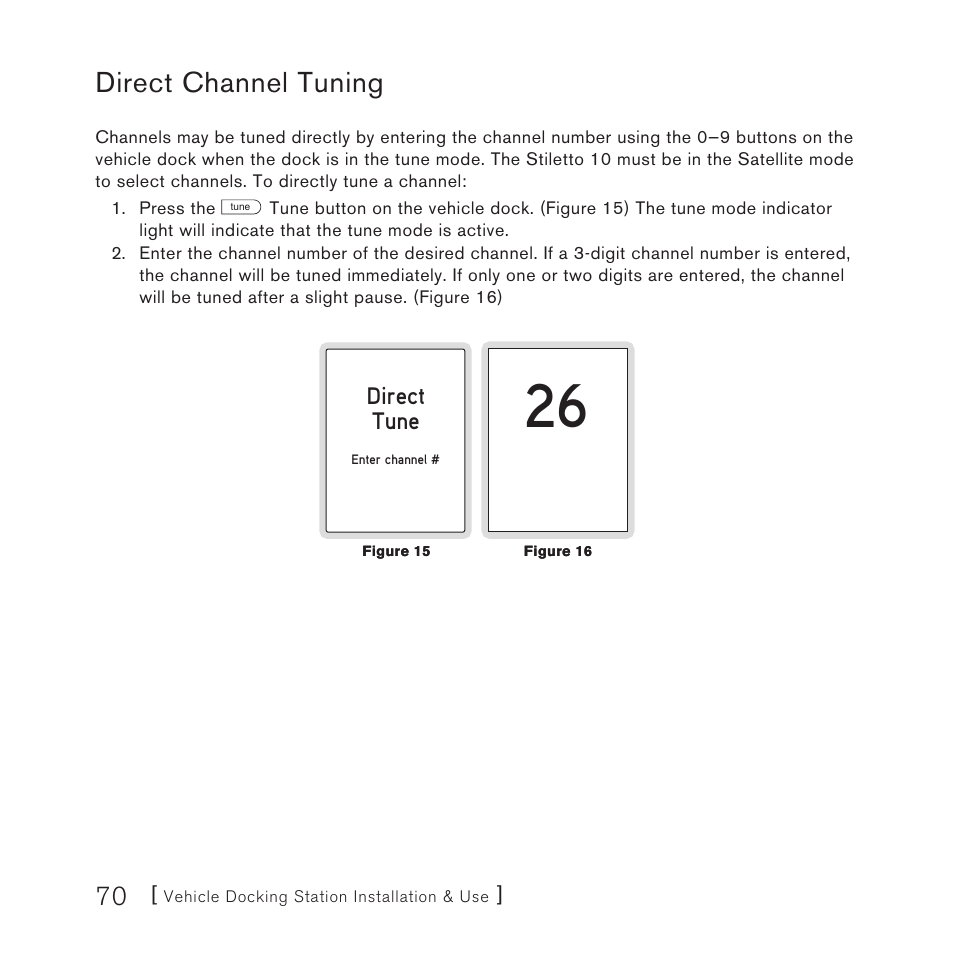 Direct channel tuning | Sirius Satellite Radio 10 User Manual | Page 72 / 94