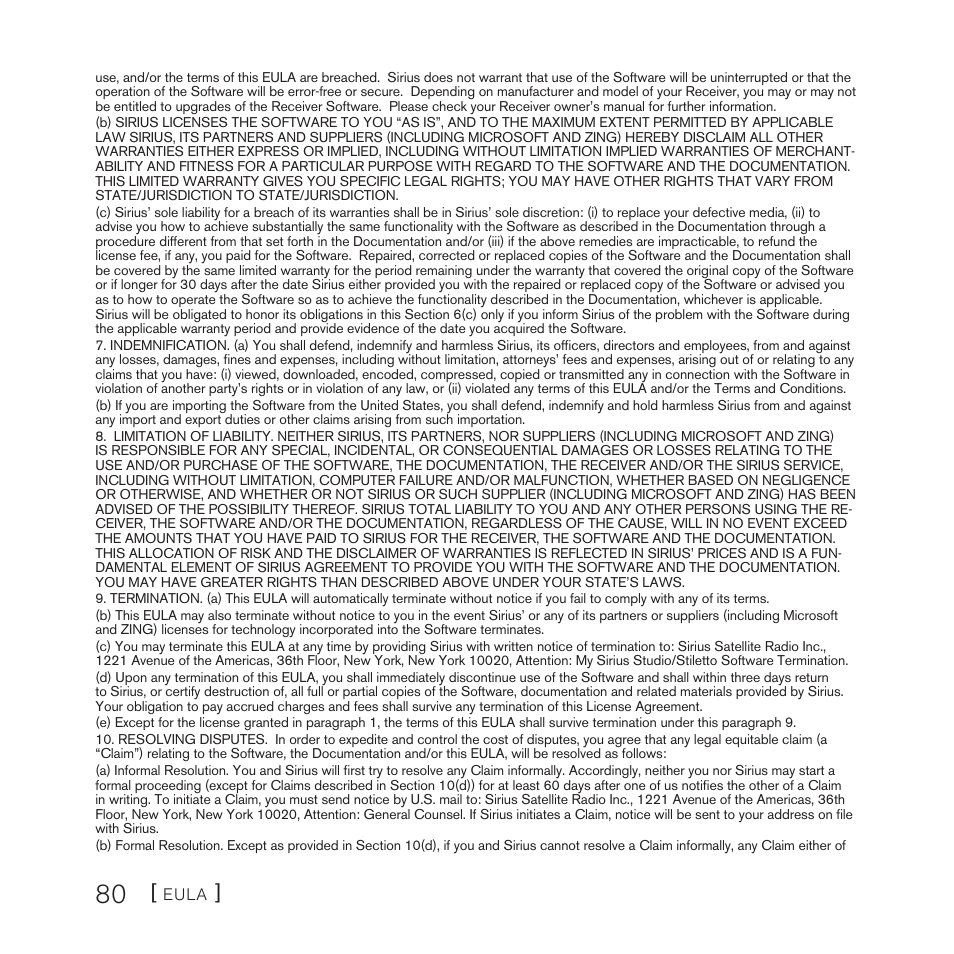 Sirius Satellite Radio 10 User Manual | Page 82 / 94
