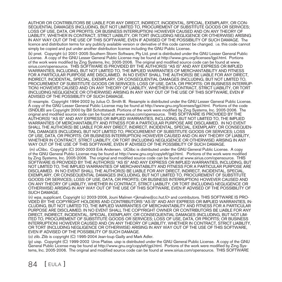 Sirius Satellite Radio 10 User Manual | Page 86 / 94