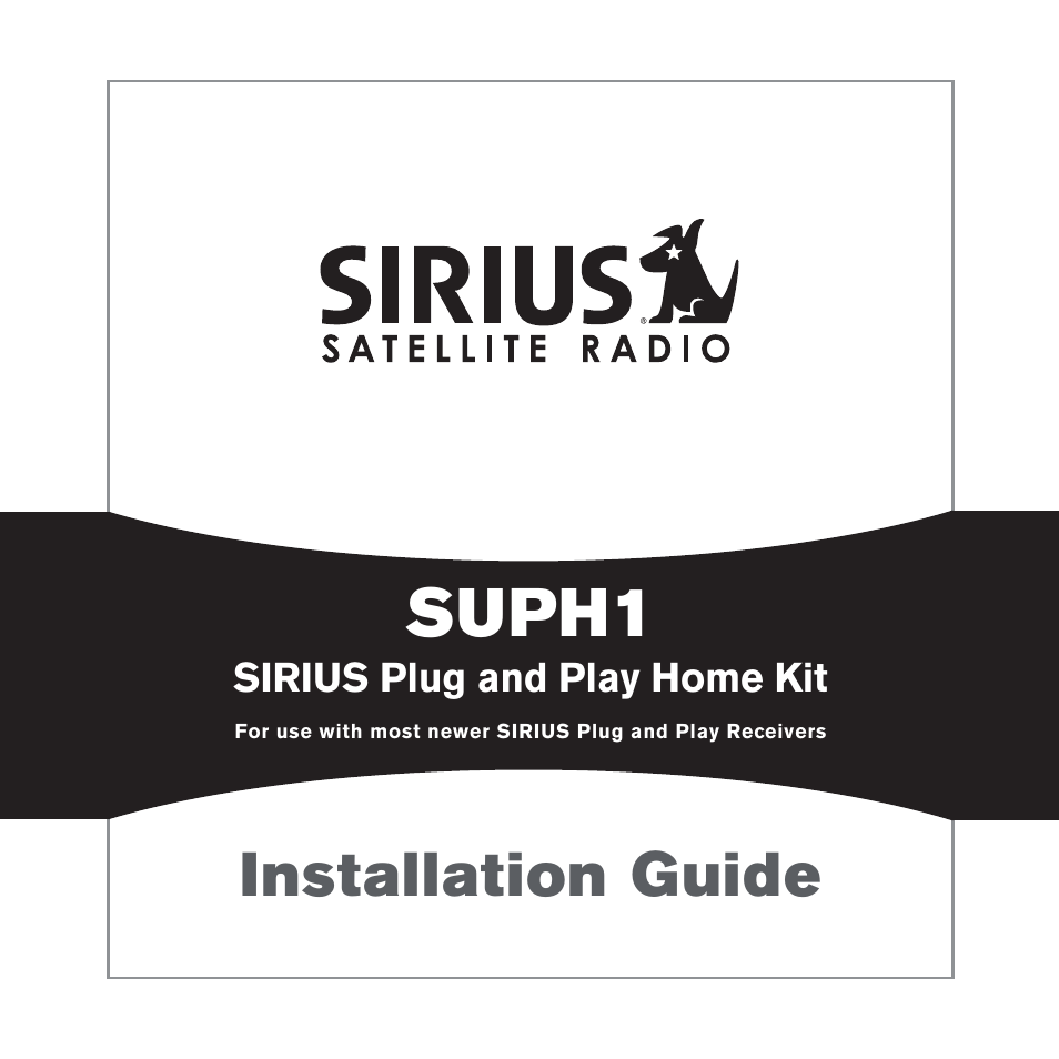 Sirius Satellite Radio SUPH1 User Manual | 20 pages