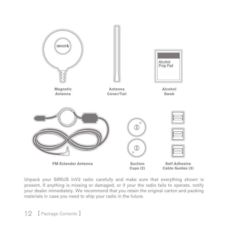 Sirius Satellite Radio INV2 User Manual | Page 12 / 80