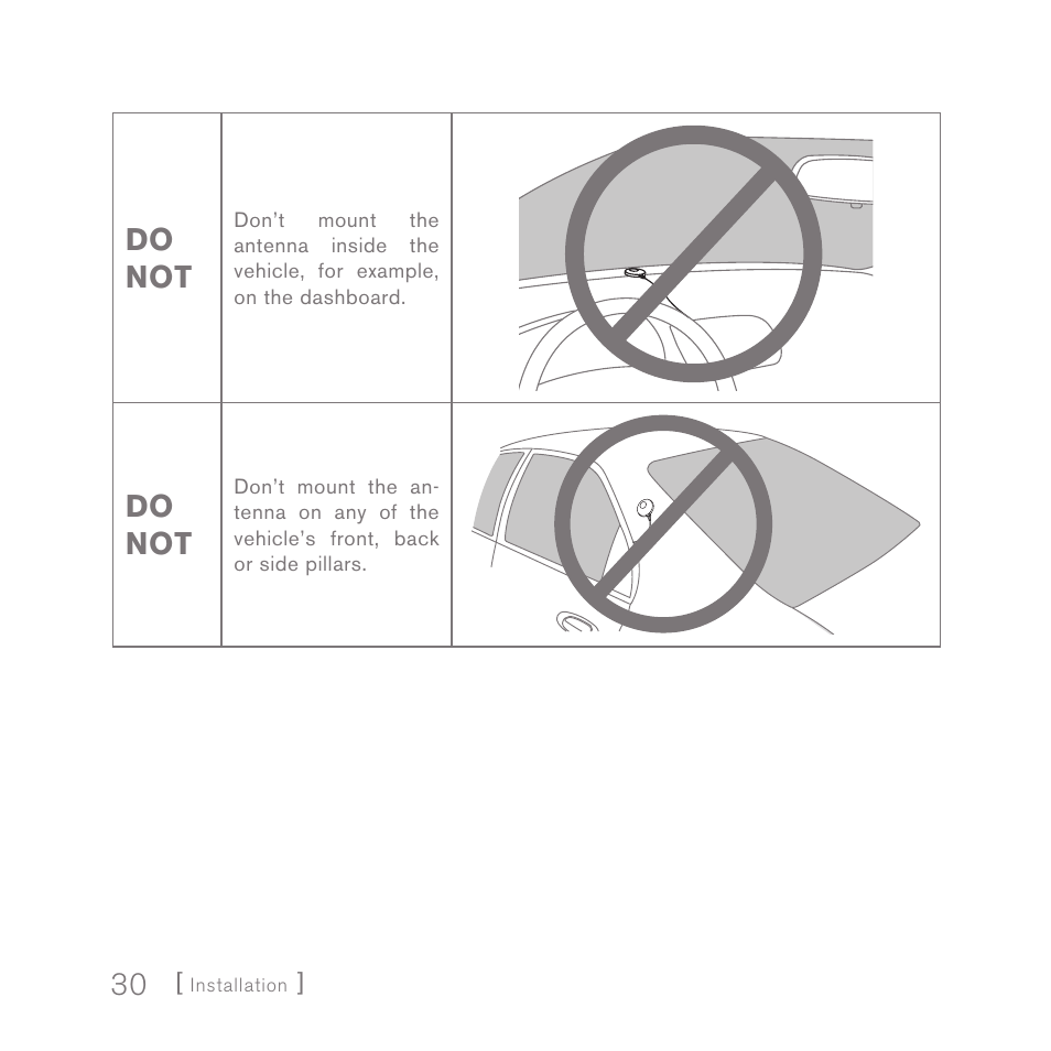 Do not | Sirius Satellite Radio INV2 User Manual | Page 30 / 80