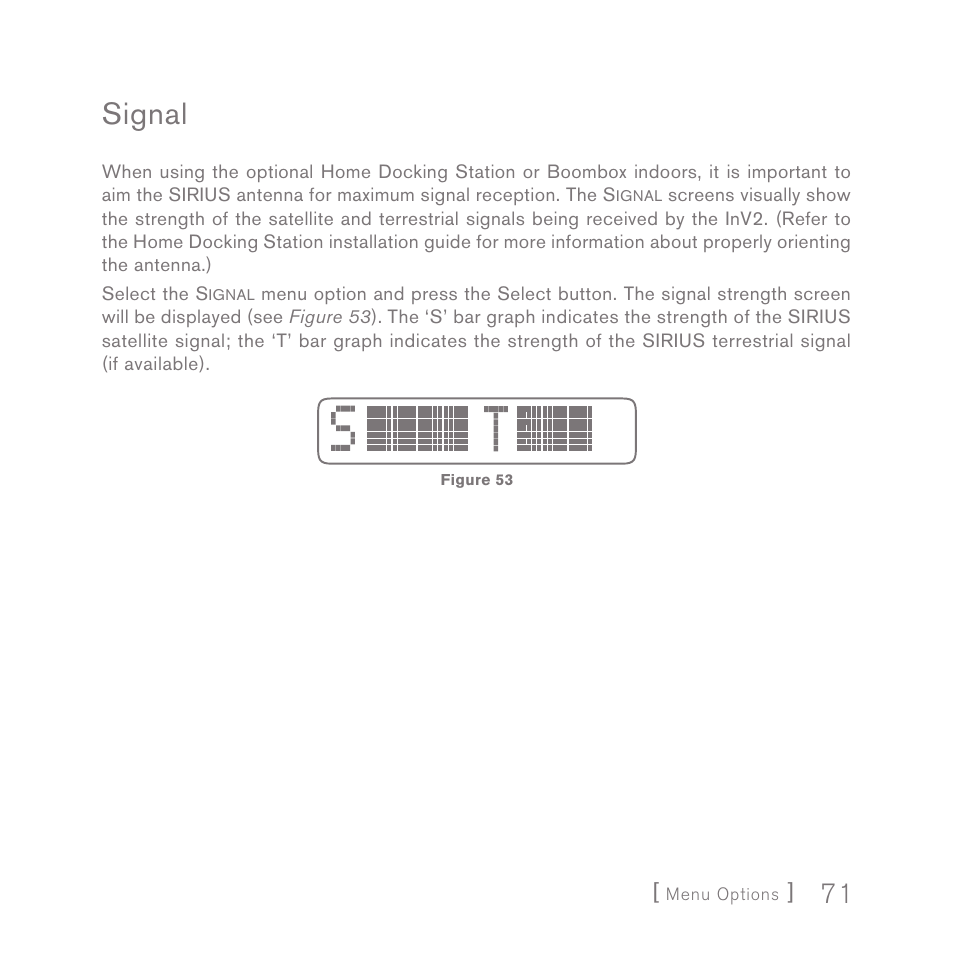 Signal | Sirius Satellite Radio INV2 User Manual | Page 71 / 80