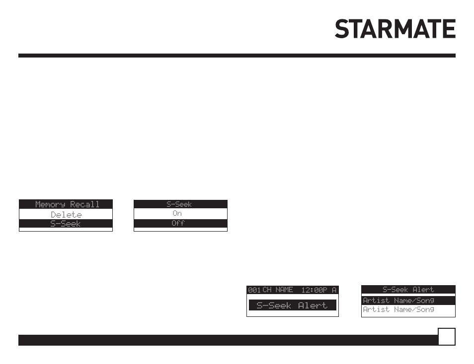Sirius Satellite Radio STARMATE ST1 User Manual | Page 21 / 36